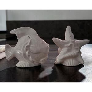 Fitz and Floyd Cape Coral Collection Salt and Pepper Shaker Set